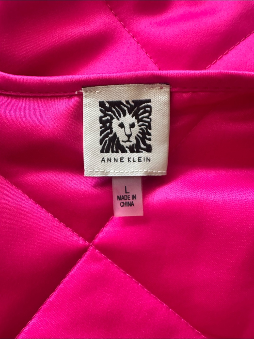 Anne Klein Quilted Open-Front Jacket in Fuchsia/Pink - Picture 6 of 7